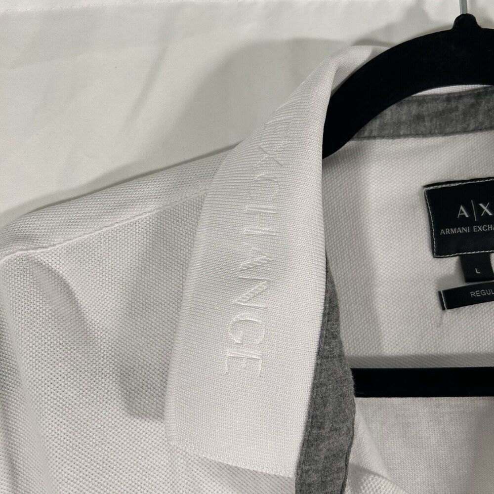 Armani Exchange Shirt Men's Large White Long Sleeve Button Up Regular Cotton - Picture 5 of 12